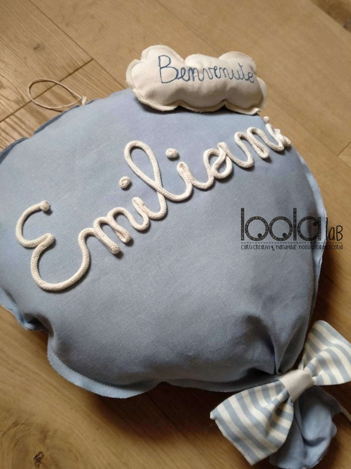 PALLONCINO con nuvoletta "benvenuta/o"