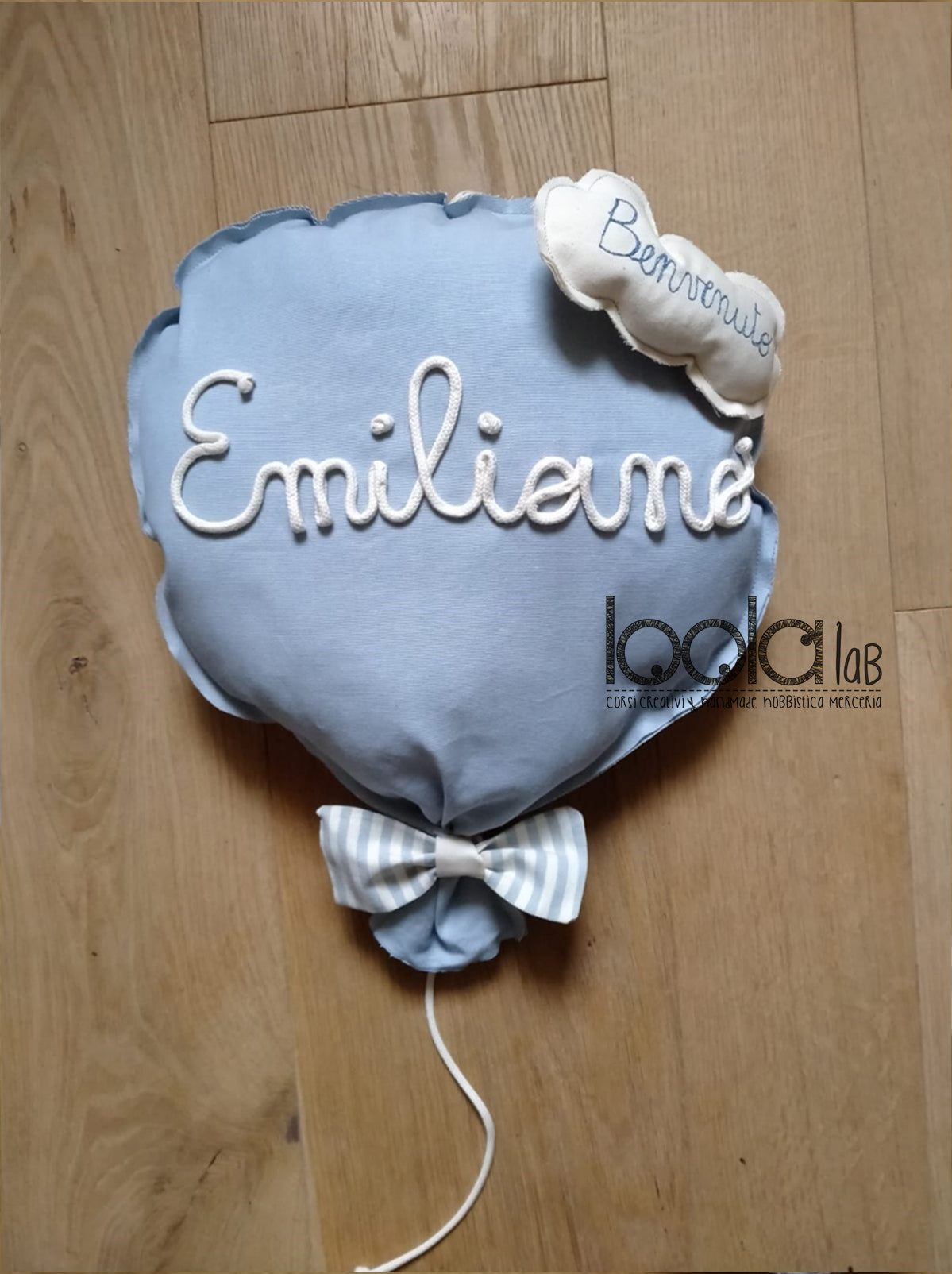 PALLONCINO con nuvoletta "benvenuta/o"