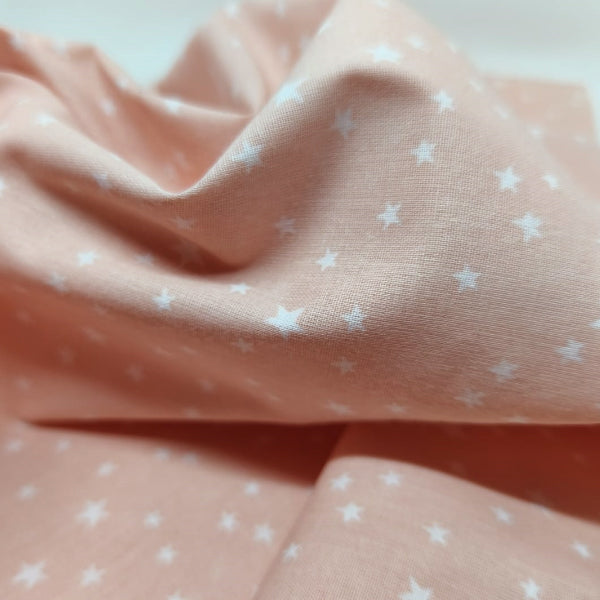 Cotone francese_Stelline fondo rosa "Atria"