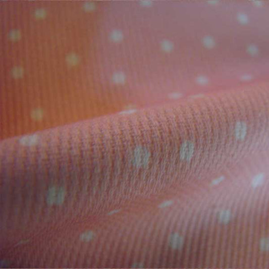 Piquet pois bianco su fondo rosa antico