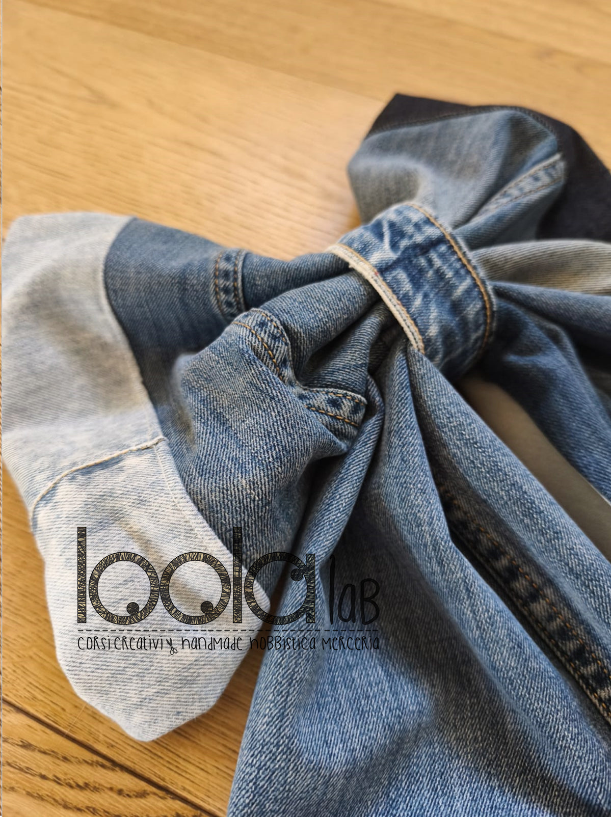 FIOCCO NASCITA in PATCHWORK di JEANS