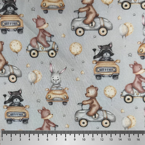 Cotone francese_animali su auto vintage