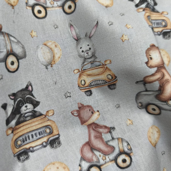 Cotone francese_animali su auto vintage