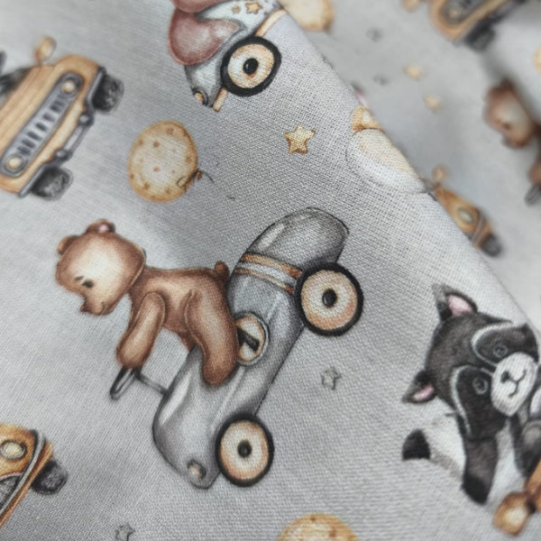 Cotone francese_animali su auto vintage
