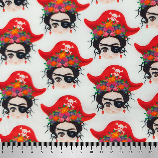 PROMOZIONE 1 m al 50%_Cotone spagnolo_Frida pirata
