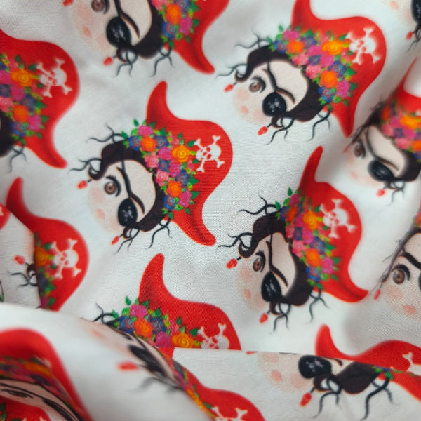 PROMOZIONE 1 m al 50%_Cotone spagnolo_Frida pirata