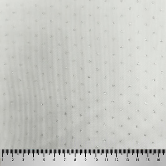 Piquet pois lurex argento