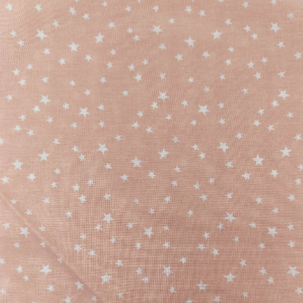 Cotone francese_Stelline fondo rosa "Atria"