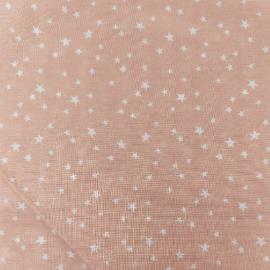 Cotone francese_Stelline fondo rosa "Atria"
