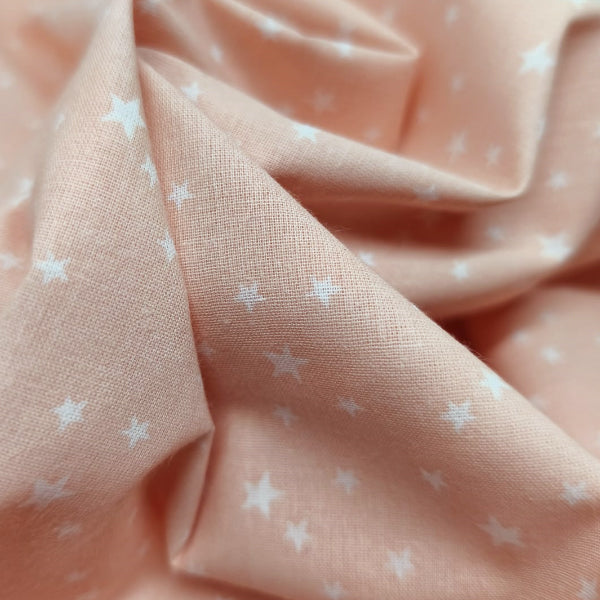 Cotone francese_Stelline fondo rosa "Atria"