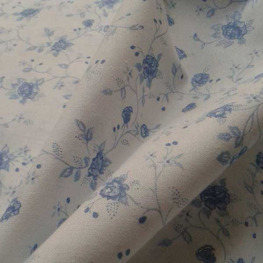 OFFERTA 1 m 4 EURO_Cotone italiano_Fiorellini AZZURRI